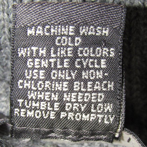 Copper Key Grey Sweater with striped cuffs Small Unique Sleeves form-fitting - Picture 9 of 11